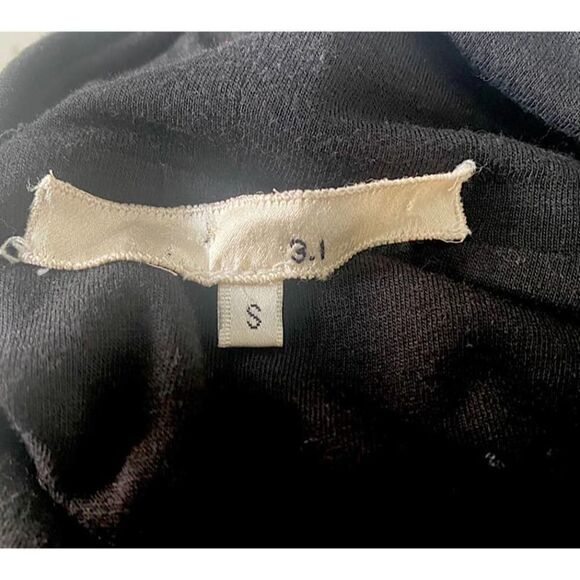 3.1 Phillip Lim Black Turtleneck Sweater Dress‎ 3/4 Sleeve Cotton/Wool Sz S - Picture 4 of 5